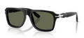 Persol 0PO8002S Black Rectangular Polarized Sunglasses 55mm