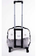 Pet Pretty Clear Rolling Pet Carrier for Cats and Dogs