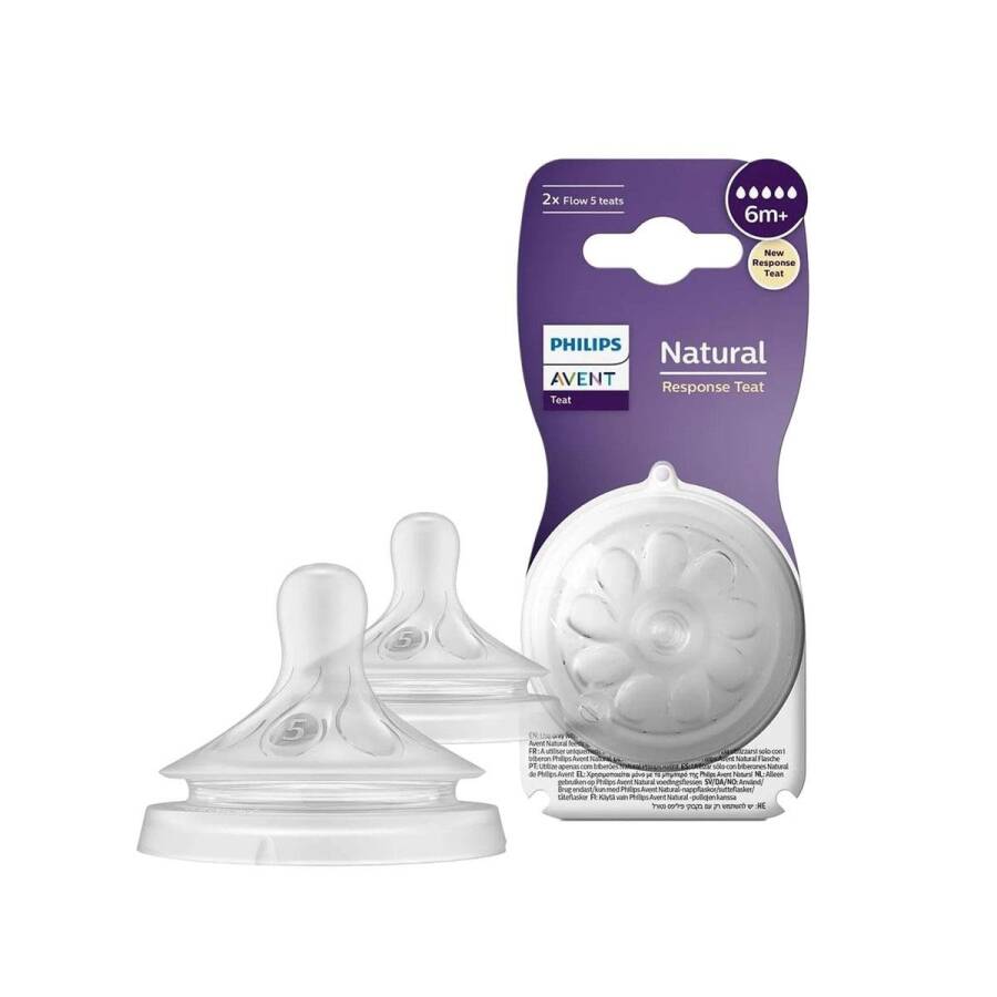 Philips Avent Natural Response Nipple Flow 5 for 6m+ 2-Pack