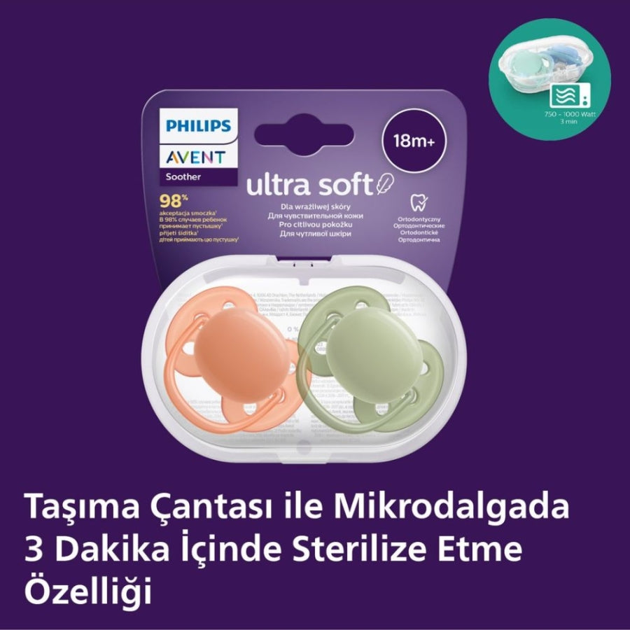 Philips Avent Ultra Soft Pacifier for 18+ Months 2-Pack