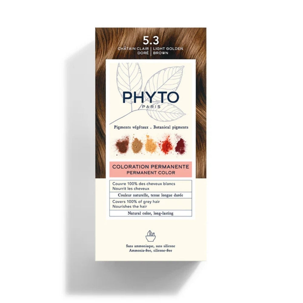 Phyto Color 5.3 Permanent Hair Color Light Golden Brown 1 Kit