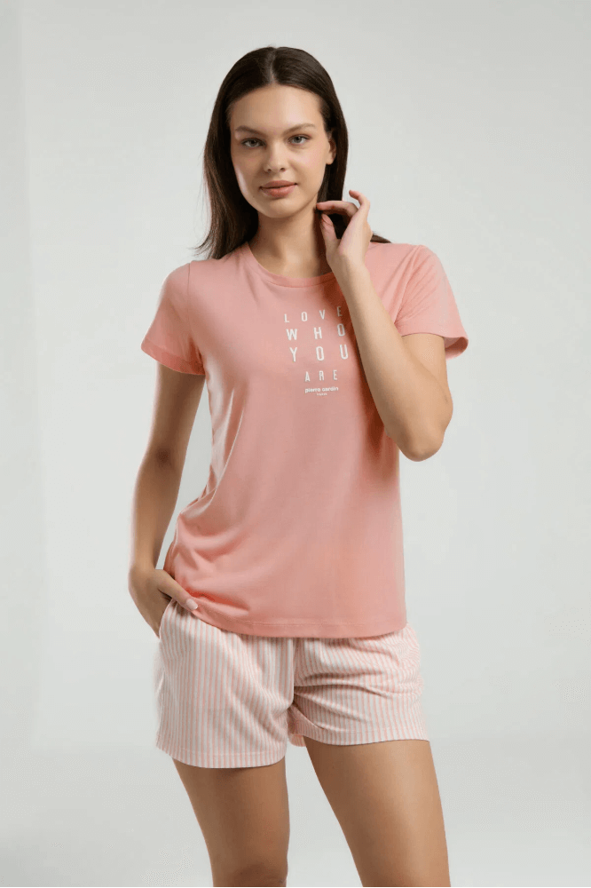 Pierre Cardin 9010-S Coral Shorts Set for Loungewear