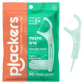 Plackers Micro Line Floss Picks for Tight Teeth 90 Count