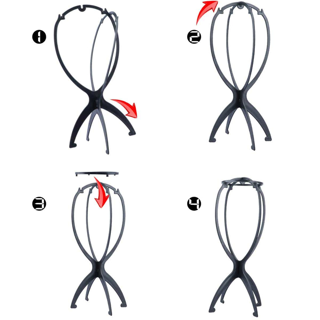 Unique Plastic Wig Stand Black
