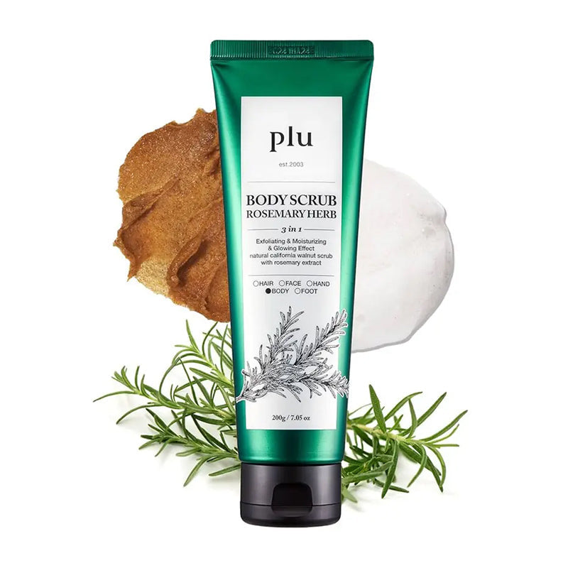 Plu Rosemary Herb Body Scrub for Smooth & Hydrated Skin 200g