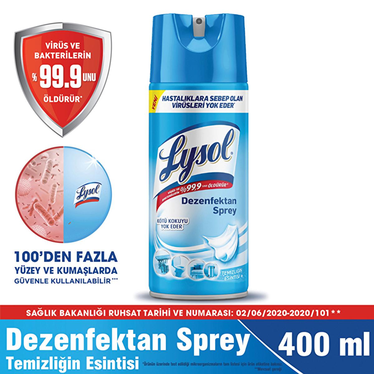 Lysol Surface Disinfectant Spray - Kills 99.9% Germs, Prevents Mold & Eliminates Odors - Household Antibacterial and Kitchen Bathroom Disinfectant Spray