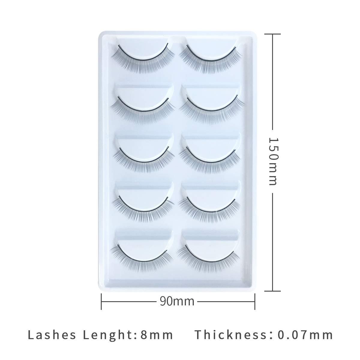VIP Extensions Practice Lashes Self-Adhesive Strips for Lash Training