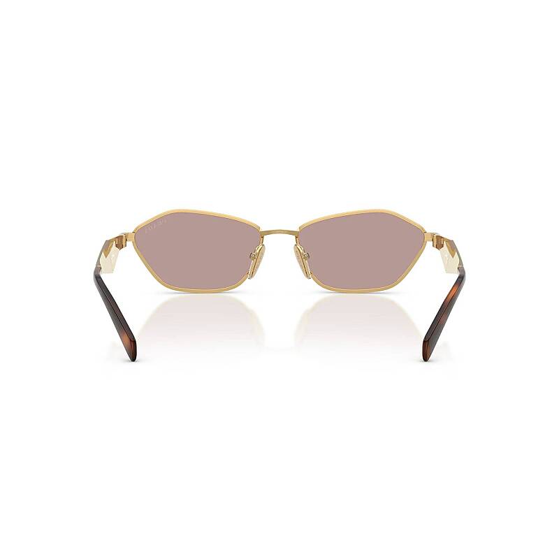 Prada 0PR D50S Women's Designer Sunglasses Gold/Grey 57mm