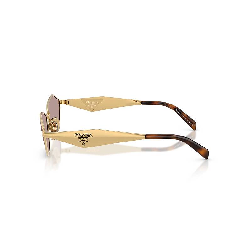 Prada 0PR D50S Women's Designer Sunglasses Gold/Grey 57mm