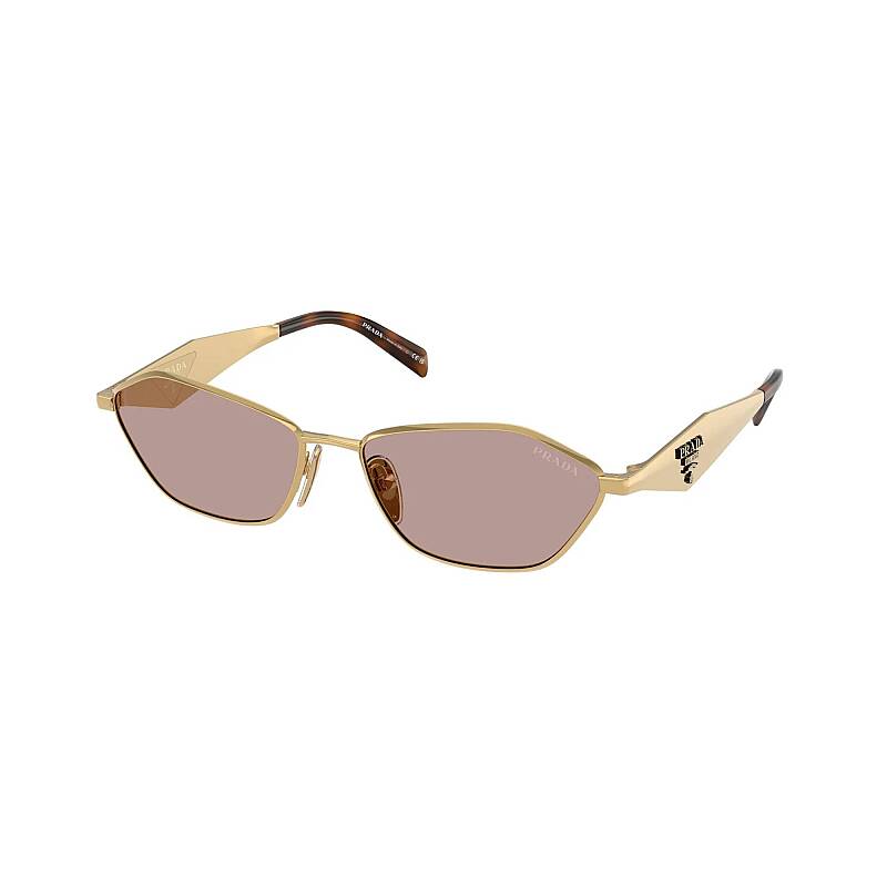 Prada 0PR D50S Women's Designer Sunglasses Gold/Grey 57mm