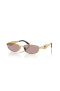 Prada 0PR D51S Women's Square Sunglasses Gold & Black 55mm