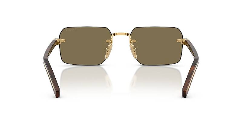 Prada 0PR D55S Gold Aviator Men's Sunglasses 55mm