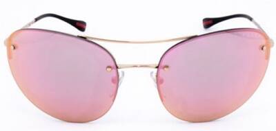 Prada 51R ZVN-5L2 Grey Metal Mirror Lens Sunglasses 59mm