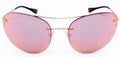 Prada 51R ZVN-5L2 Grey Metal Mirror Lens Sunglasses 59mm