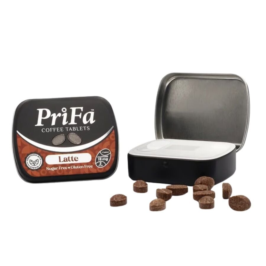 Prifa Sugar-Free Latte Coffee Tablets Energy Support 15 Count