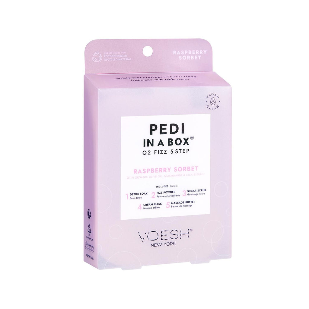 Voesh New York Pedi In A Box O2 Fizz Raspberry 5-Step Set