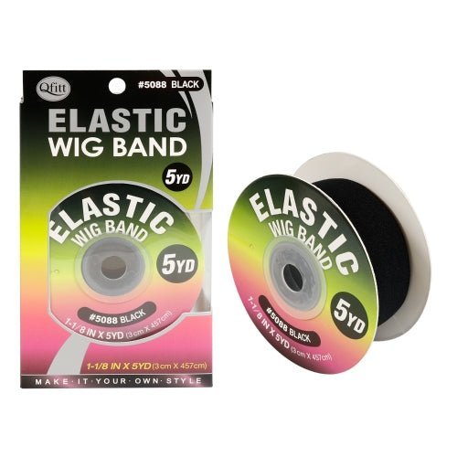 Qfitt Elastic Wig Band 5 yd Black #5088