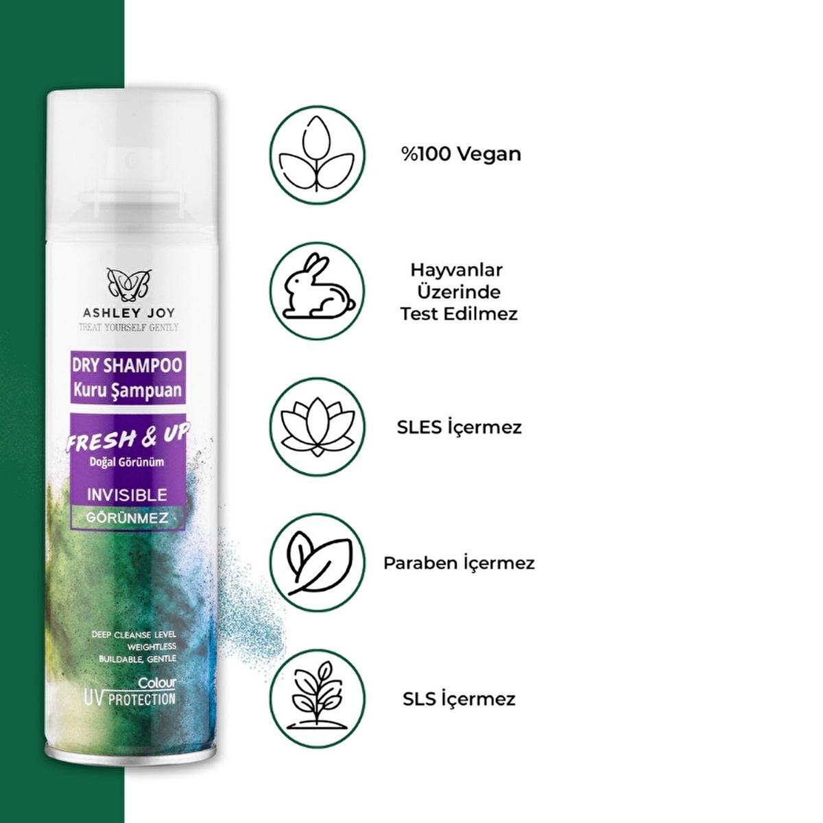 Ashley Joy Fresh & Up Dry Shampoo: Instantly Refreshes, Absorbs Oil & Cleanses Hair for Natural Look - 200 ml