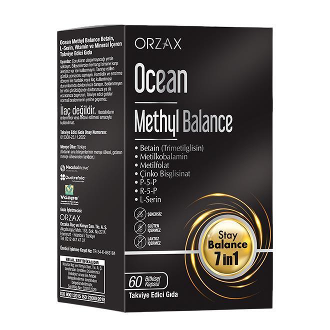 Orzaks Ocean Methyl Balance Dietary Supplement - 60 Capsules, Vitamin B Complex, Zinc Supplement, Methylated Vitamins