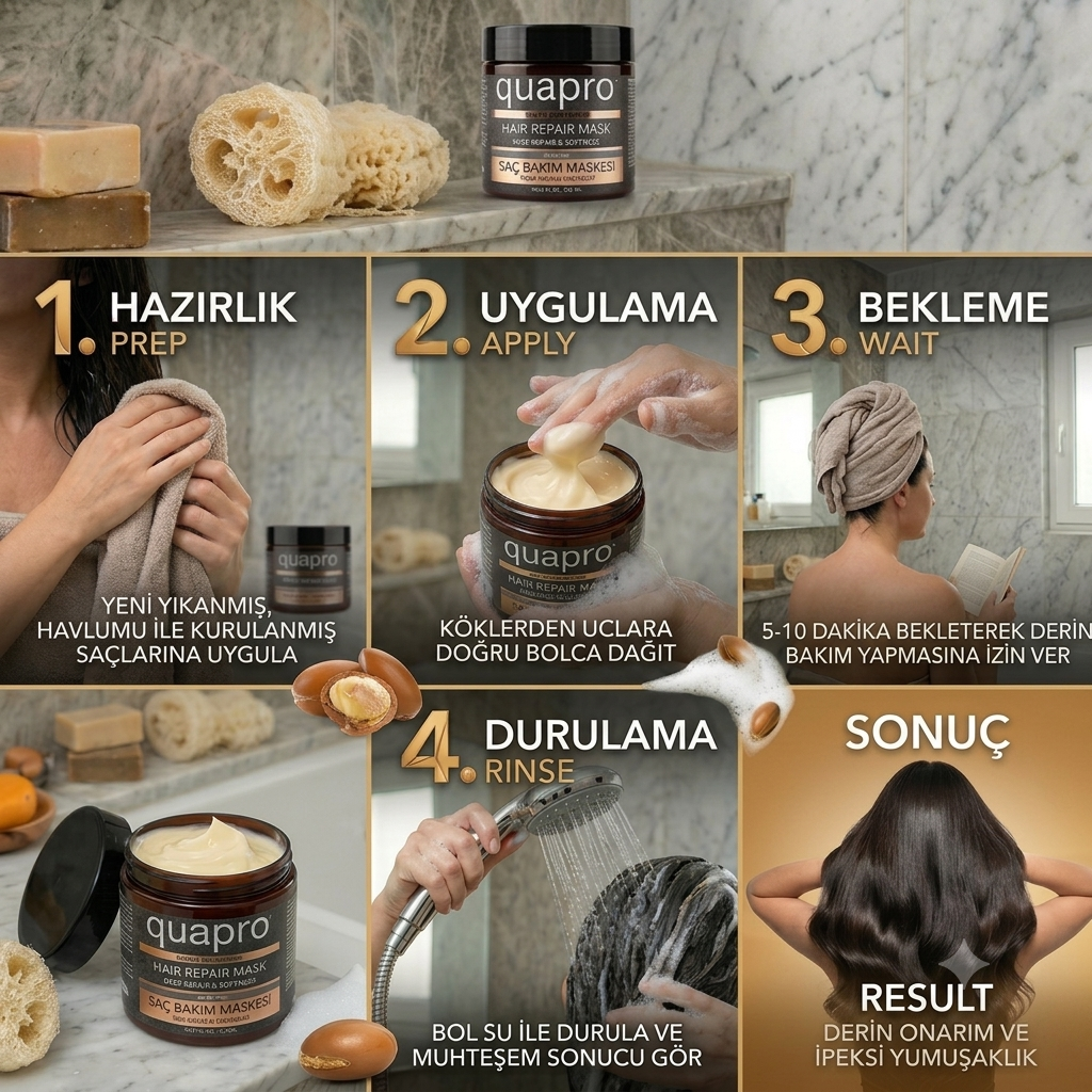 Quapro Argan Hair Mask Intensive Hydration for Dry Hair 500 ml
