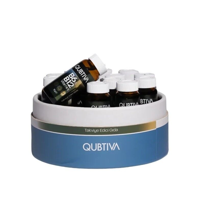 Qubtiva Vitamin B6 & B12 Energy Support Supplement 14 Vials