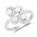 0.60 Carat Genuine Opal .925 Sterling Silver Ring