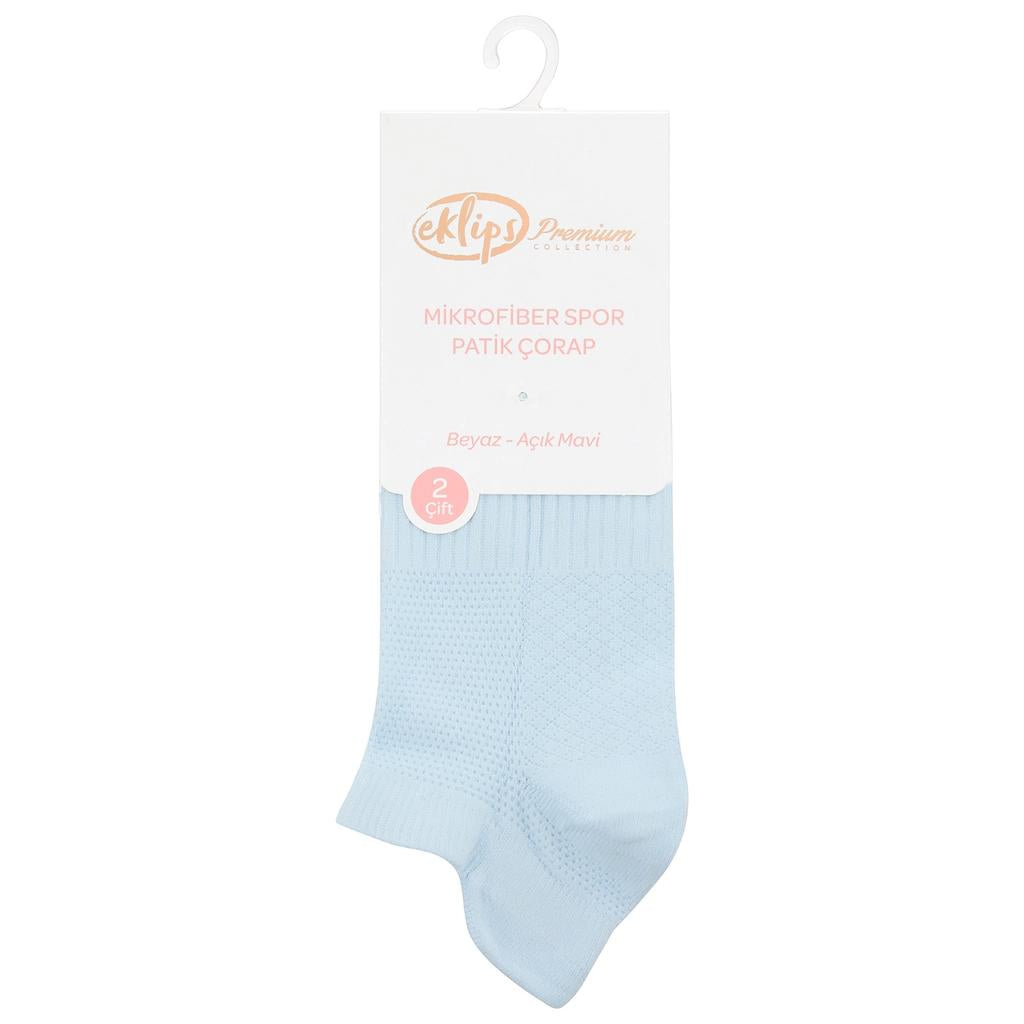 Eklips Premium Micro Blue & White Socks 2 Pairs