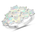 2.16 Carat Genuine Ethiopian Opal .925 Sterling Silver Ring