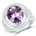 6.92 Carat Genuine Amethyst .925 Sterling Silver Ring