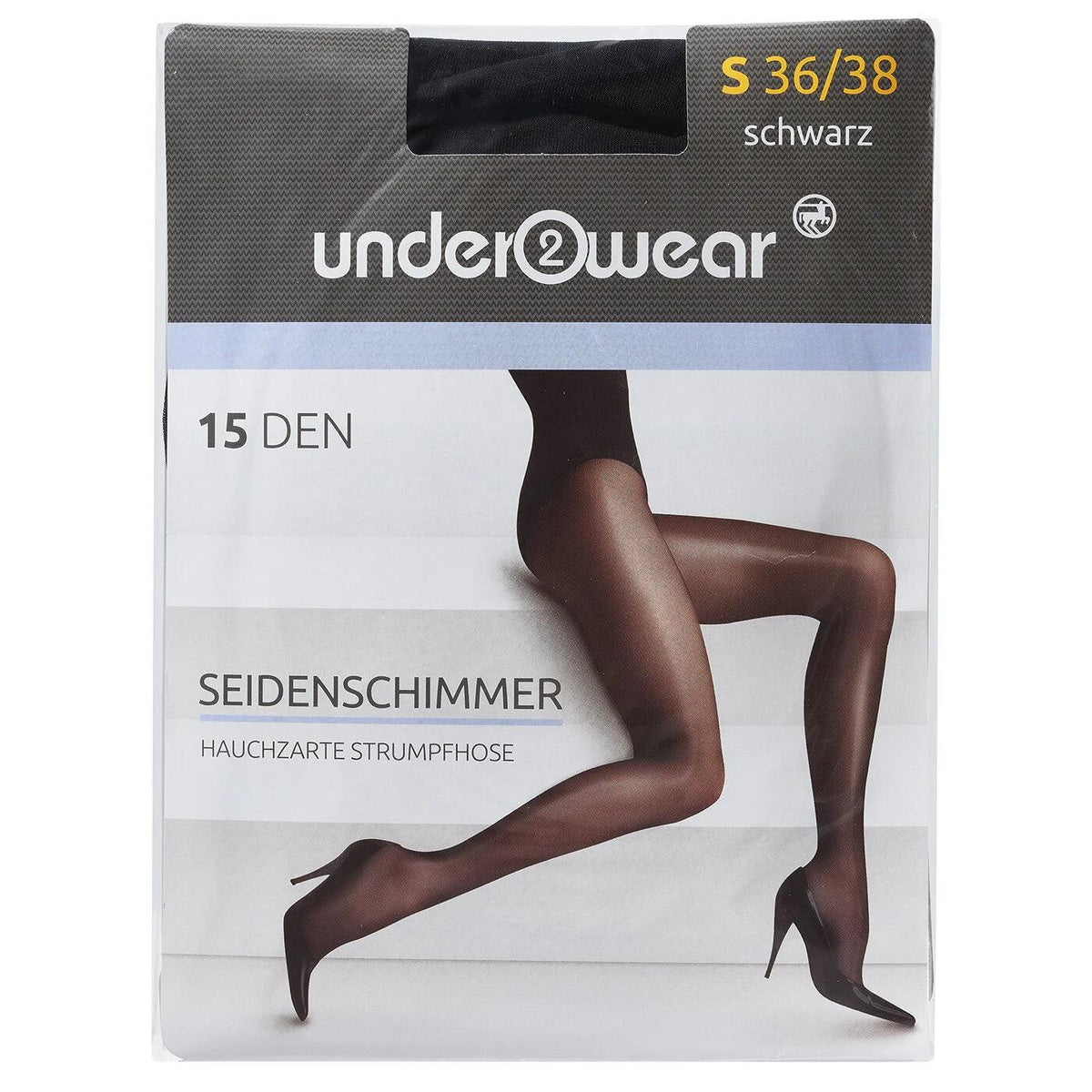 Underwear 15 Denier Sheer Shiny Black Tights 36-38