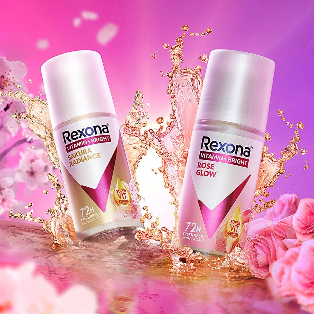 Rexona Rose Glow Vitamin + Bright Roll-On Deodorant 45 ml