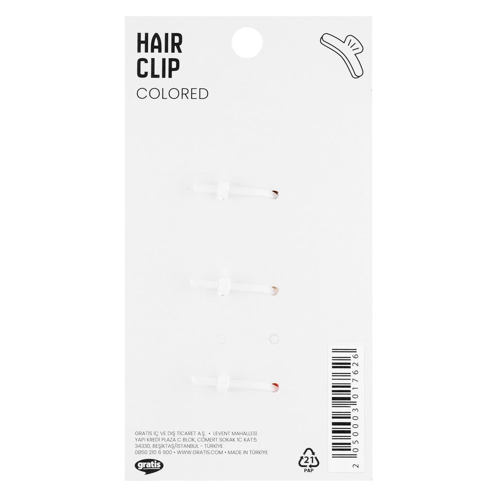 Eklips Marble Hair Clip Set Brown Tones 3 Pieces