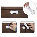 Miny Baby Cabinet Safety Lock - Child Safe Cabinet Locks with 3M Adhesive Tape, 2 Pack