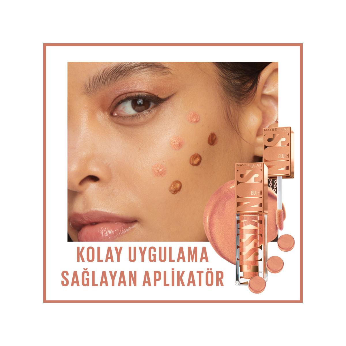 Maybelline New York Sunkisser Liquid Blush 05 Blazing - Long-Lasting Natural-Looking Flush for Cheeks