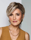 Raquel Welch Sheer Luxury Collection Posh Premier Short Boycut Wig, Luxlite Cap, Average, RL14/22 Pale Gold Wheat