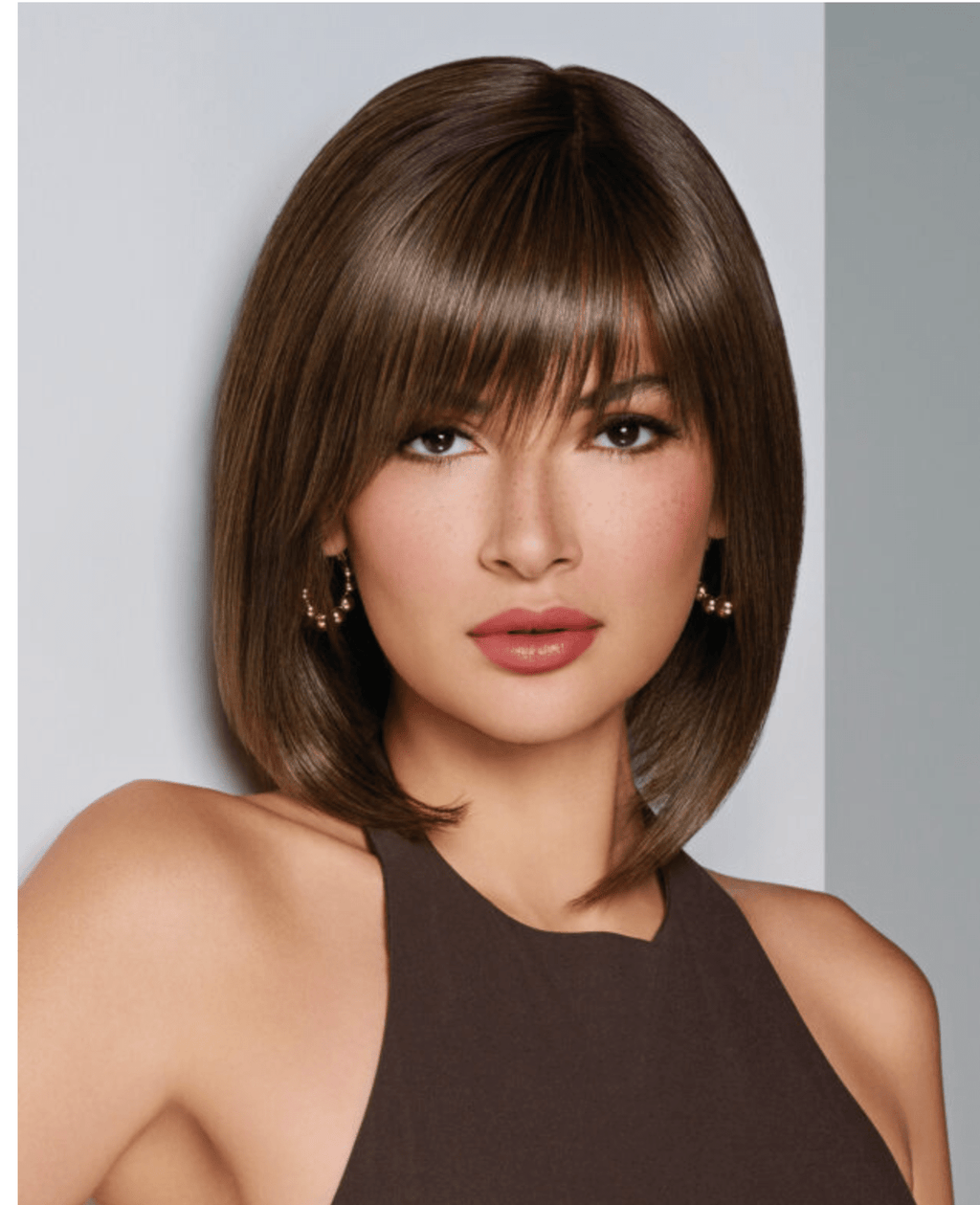 Raquel Welch Sheer Luxury Collection, Straight to Camera Shoulder-Length Layered Wig with Feather Lite Fiber Luxlite Cap Ll, Average, RL19/23SS Biscuit
