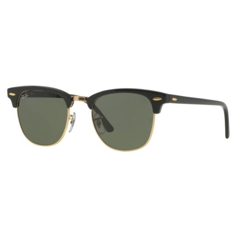 Ray-Ban Clubmaster Classic Sunglasses Black & Green 49mm