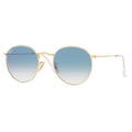 Ray-Ban Round Metal Sunglasses Gold with Blue Gradient 50mm