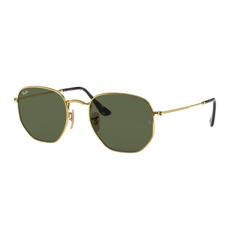 Ray-Ban 0RB3548N Hexagonal Gold Sunglasses 51mm