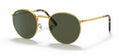 Ray-Ban 0RB363791963150 Unisex Round Metal Sunglasses Gold