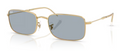 Ray-Ban 0RB3746 Rectangular Men's Sunglasses Gold/Blue 59mm