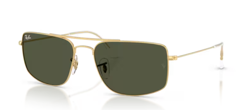 Ray-Ban 0RB3779 Gold Frame Classic Green Sunglasses 56mm