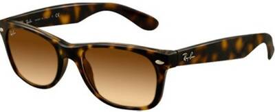 Ray-Ban New Wayfarer 2132 Tortoise Brown Gradient Sunglasses 52mm