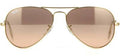 Ray-Ban 3025 Aviator Gold Metal Sunglasses with Pink Lenses