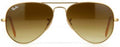 Ray-Ban 3025 Aviator Gold Metal Gradient Brown Sunglasses 58mm