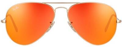 Ray-Ban 3025 Aviator Gold Orange Mirror Sunglasses 58mm