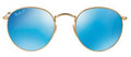 Ray-Ban 3447 112/4L Round Metal Blue Mirror Sunglasses 50mm