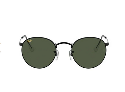 Ray-Ban 3447 9199/31 Round Metal Sunglasses Black 50mm