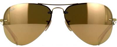 Ray-Ban 3449 001/2Y Aviator Mirror Lens Sunglasses 59mm