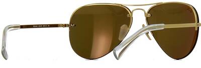 Ray-Ban 3449 001/2Y Aviator Mirror Lens Sunglasses 59mm